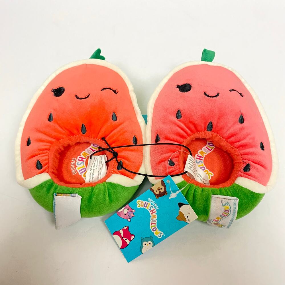 Jazwares Squishmallows Kids Wanda the Watermelon Plush Slippers Size 7-8